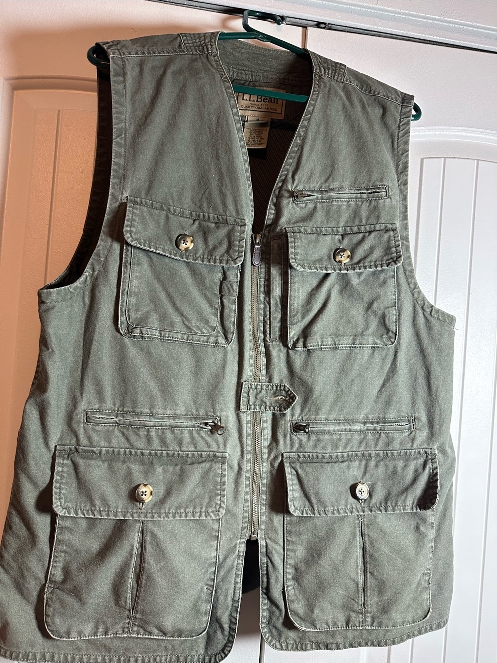 L.L. Bean Olive Utility Field Vest